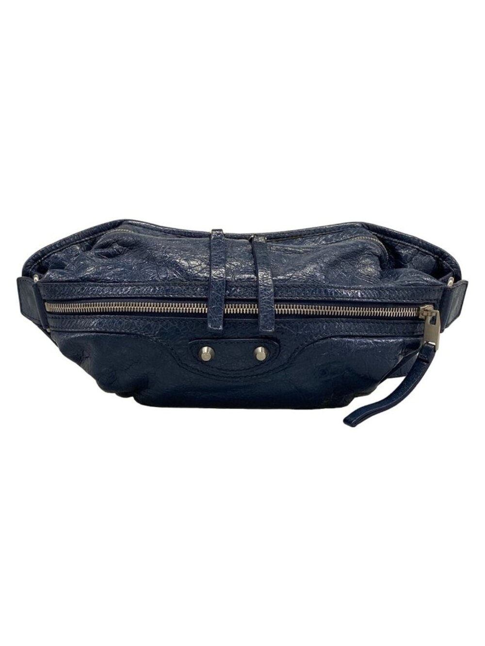 Balenciaga Waist Pouch Classic Neo Rift Navy Leather